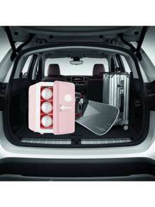 Mini Refrigerador, Frigobar Mini Multifuncional, Capacidad de 4L para 6 Latas, Estante Extraíble, Refrigerador Skincare, Min - Rosa - Ver 7