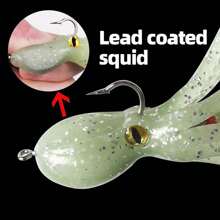 ANFS 1pc Bass Octopus Soft Bait, Heavy Lead Sinkers, Suitable For Trolling Salmon, Bass And Trout - Multicolor - View 9