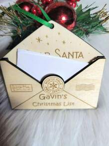 Personalized Dear Santa Letter Envelope Ornament-Custom Letter To Santa Ornament-Gift For Child-Santa Letter Holder Ornament Gifts Birthday Graduation