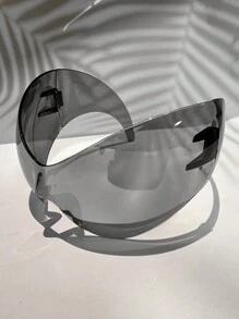 1 件超大猫眼弧形球形面具，男女通用赛博朋克哥特式一体式防风护目镜，带反光银眼罩，朋克科幻酷炫性感机器人时尚眼镜，男女皆宜，COSPLAY 和摄影道具，带防丢绳万圣节 - 彩色 - 查看 9