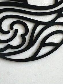 1入組木製仙人掌牆飾，自然主題木製牆飾，仙人掌山牆裝掛飾，植物現代木製牆藝，木製現代風格牆飾，適用於辦公室家居客廳浴室新居禮物裝飾 - 黑色 - 查看 9