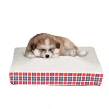 Petmaker Petmaker Orthopedic Dog Bed Memory Foam Sherpa Top 20.5x15.5 Plaid Cover - 彩色 - 查看 1