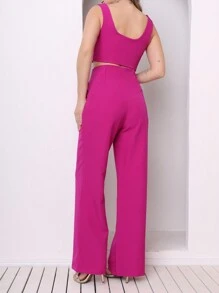 Women Two-Piece Outfits - Màu Hoa hồng đỏ - Xem 4