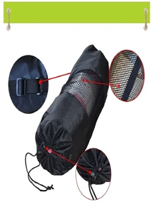 1 Stück Yogamatte-Aufbewahrungstasche mit breitem Zugband aus Mesh (Yogamatte nicht enthalten)