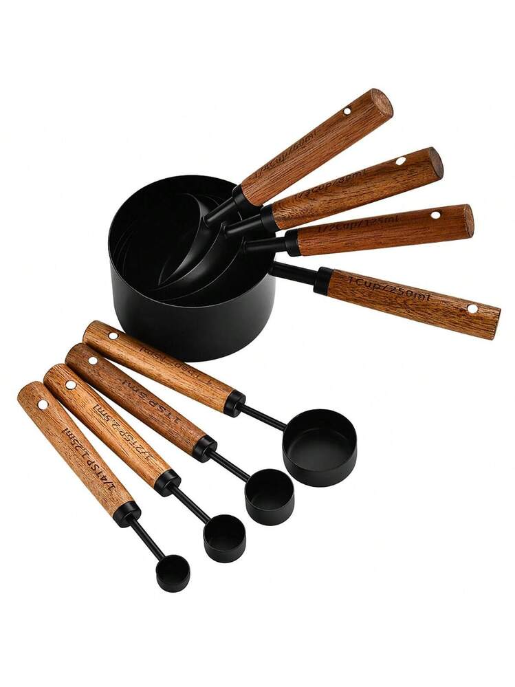 Set di cucchiai dosatori in acciaio inox, 8 pezzi, misurini e cucchiai, set di misurini per cucina, utensili da cucina, utensili da cucina per misurazioni di cottura a secco, adatti alle bobine