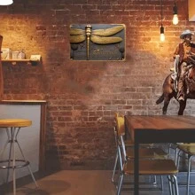 1 pieza Letrero de metal vintage (20 x 30 cm) - Impresión plana 2D en estilo rústico para decoración del hogar y oficina, póster de placa de hierro duradera con tema de bar - Ideal para granja, baño, jardín o suministros para fiestas, estilo de agujero aleatorio - multicolores 5 - Ver 4