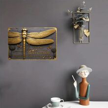 1 pieza Letrero de metal vintage (20 x 30 cm) - Impresión plana 2D en estilo rústico para decoración del hogar y oficina, póster de placa de hierro duradera con tema de bar - Ideal para granja, baño, jardín o suministros para fiestas, estilo de agujero aleatorio - multicolores 5 - Ver 7