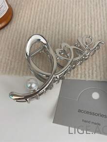 1 pieza Pinza de pelo asimétrica de metal, estilo frío y dulce para recogido, nuevo estilo - Dorado - Ver 5