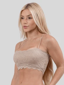 Kit 2 Top Renda Alcinha Feminino Alça Fina