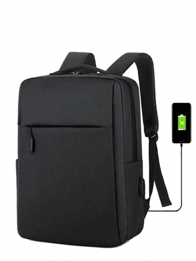 Mochila masculino feminina impermeável com USB cabe notebook