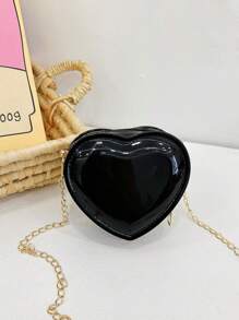 1 Túi Đeo Ngang Nhựa PVC Màu Kẹo Sáng Bóng Cho Bé Gái, Khóa Kéo, Túi Mini Dễ Thương Để Sử Dụng Hàng Ngày - A - Xem 10