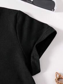 Young Boys' Casual Cartoon Monster & Car Print Short Sleeve T-Shirt - Black - View 5