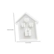 1 pieza Molde de silicona para velas con 1 orificio, 2 orificios o 3 orificios con diseños de castillo, ángel y árbol de Navidad para manualidades con yeso, decoraciones navideñas y regalos hechos a mano