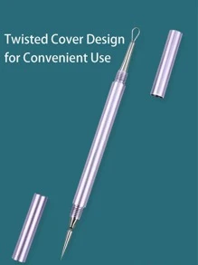 1入全新升級版專業面部痘痘去除工具和白頭粉刺提取器，高級不鏽鋼雙頭針，黑頭、瑕疵、青春痘去除