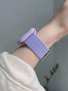 1 peça Pulseira de Apple Watch Tecida com Estampa Floral Miúda + 1 peça Capa de Silicone Adequada para Novo Apple Watch S10, Compatível com Apple Watch 9, 8, 7, 6, 5, 4, SE