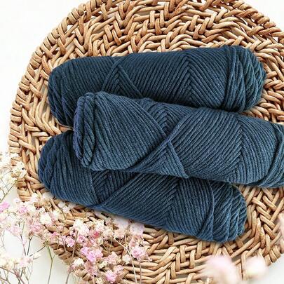 3 件装 100 克针织纱线舒适 DIY 针织材料，非常适合制作围巾和玩偶