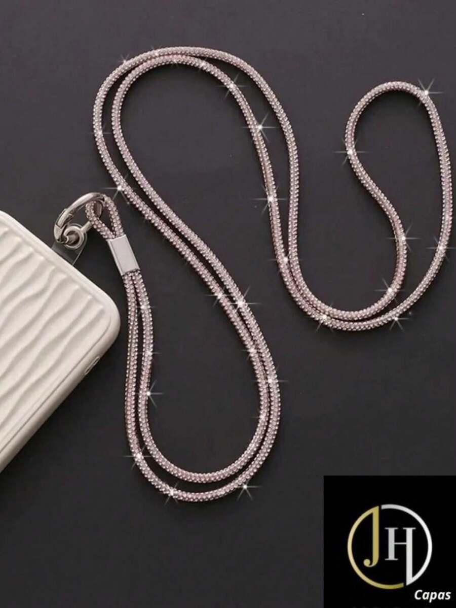 JH Glitter Lanyard Neck Cases For All Phones And Cases - 銀色 - 查看 1