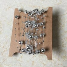 5米仿珍珠花环，适用于婚礼、生日蛋糕装饰、圣诞节 - 彩色 - 查看 8