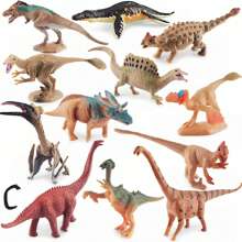 圣诞装饰恐龙和史前海洋生物玩具儿童玩具套装，森林动物白尾鹿公仔玩具可用作蛋糕装饰家庭办公室装饰，古代海洋动物玩具套装，适合男孩和女孩，可作为生日派对用品礼物，适合圣诞节/圣诞老人/雪花/姜饼人/驯鹿/雪人/拐杖糖/麋鹿/冬青/槲寄生/新年宝盒礼品袋填充物学生奖品圣诞袜皮纳塔复活节彩蛋填充物房间装饰，女孩蛋糕装饰，男孩蛋糕装饰，女孩派对填充物