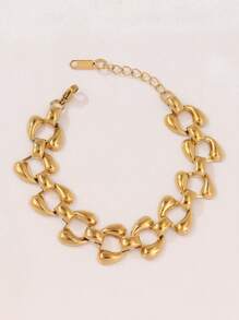 1pc Stainless Steel Bracelet For Women Fashion Gold Color Water Drop Shape Chain Bracelets Jewelry - Bracelet - View 9