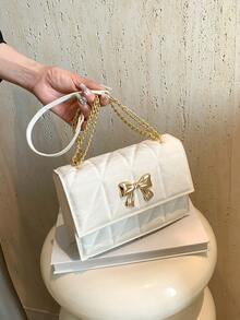 女士高端腋下链条小包，新款时尚百搭网眼单肩斜挎包可装手机和钱包