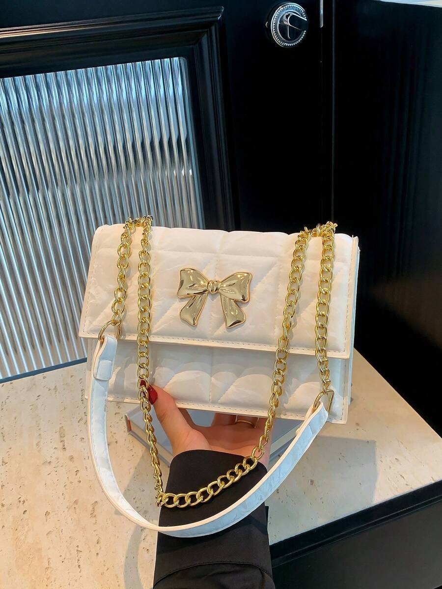 女士高端腋下链条小包，新款时尚百搭网眼单肩斜挎包可装手机和钱包