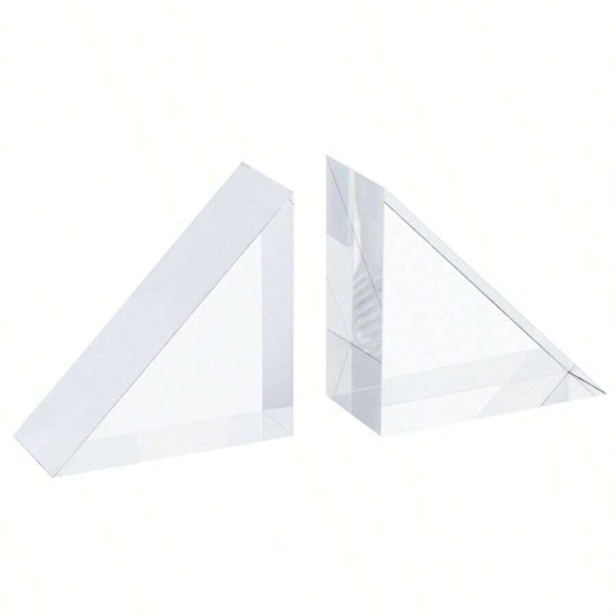 Acrylic Clear Office Decorative Bookends, Tabletop Bookend Book Stand