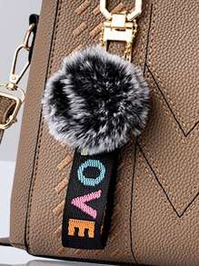 新款单肩包，配有毛球吊坠，休闲风格，母亲节礼物，妈妈必备单品，完美适用于办公室、大学、工作、商务、通勤、户外、旅行、外出，绝对是最好的母亲节礼物！ - 卡其色 - 查看 7