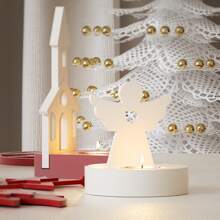 1 pieza Molde de silicona para velas con 1 orificio, 2 orificios o 3 orificios con diseños de castillo, ángel y árbol de Navidad para manualidades con yeso, decoraciones navideñas y regalos hechos a mano