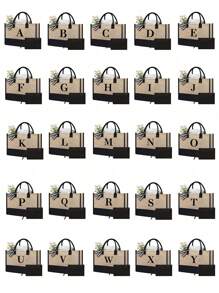 这款帆布手提袋饰有字母图案印花，并附赠化妆包、小手提包和零钱包，是一款个性化礼品袋，适合婚礼、生日、海滩、度假、上学等各种场合。它是送给女性、母亲、教师、朋友、伴娘和学生的绝佳礼物。这款大容量手提袋简约而不失优雅，便于携带，休闲实用，是购物的理想之选。它采用全新设计，容量大，还可以作为单肩包使用。 - 卡其色 - 查看 2