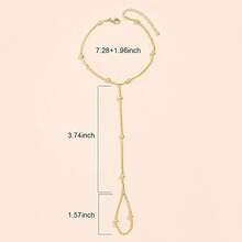 1pc Mitten Bracelet Gold Chain Bracelet Adjustable Mitten Bracelet Jewelry For Women Gifts Stuff - Gold - View 6