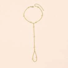 1pc Mitten Bracelet Gold Chain Bracelet Adjustable Mitten Bracelet Jewelry For Women Gifts Stuff - Gold - View 5