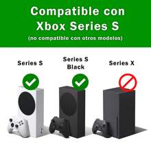 Base Soporte de Pared Compatible con Xbox Series S + Base para Controles compatible con Xbox One - Negro - Ver 3