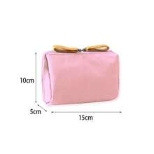 1 Túi Trang Điểm Nhỏ Logo Tùy Chỉnh Thích Hợp Cho Ví, Túi Trang Điểm Túi Trang Điểm Nhỏ Túi Xách Mini Di Động, Thích Hợp Cho Phụ Nữ Và Các Bạn Gái Túi Trang Điểm Nhỏ Túi Vệ Sinh Cho Nữ Túi Giặt Du Lịch Đơn Giản Dụng Cụ Sắp Xếp Cho Túi Trang Điểm Pulse Túi Đựng Mỹ Phẩm Túi Trang Điểm - Hồng - Xem 5