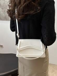 Fashionable, Avant-Garde, Casual & Versatile Solid Color Shoulder Bag