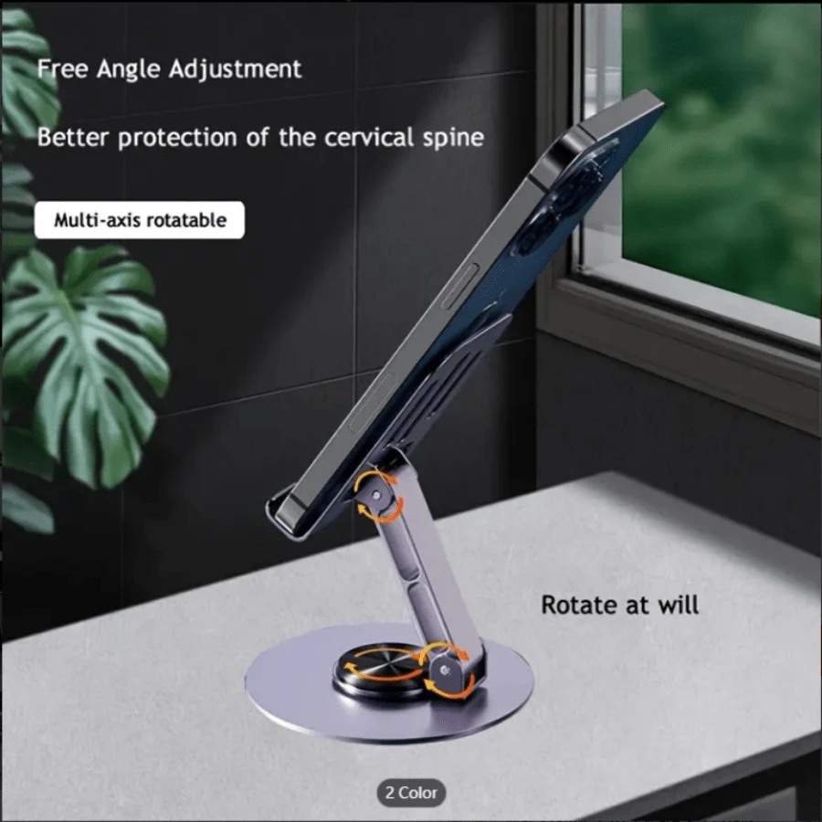 Suporte de Telefone Celular de Metal com Rotação de 360° para Mesa de ...