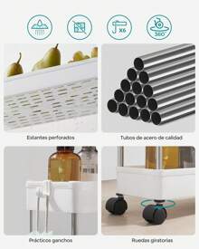 SONGMICS Storage Island & Carts - trắng - Xem 3