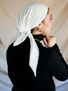 1 pièce Bandeau triangulaire antidérapant pour femme, coiffe hijab de couleur unie confortable, bandeau de sport respirant pour porter quotidien avec abaya, accessoires de voile