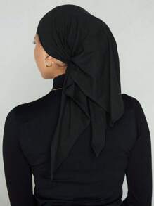 1 pièce Bandeau triangulaire antidérapant pour femme, coiffe hijab de couleur unie confortable, bandeau de sport respirant pour porter quotidien avec abaya, accessoires de voile