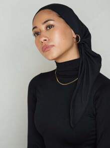 1 pièce Bandeau triangulaire antidérapant pour femme, coiffe hijab de couleur unie confortable, bandeau de sport respirant pour porter quotidien avec abaya, accessoires de voile