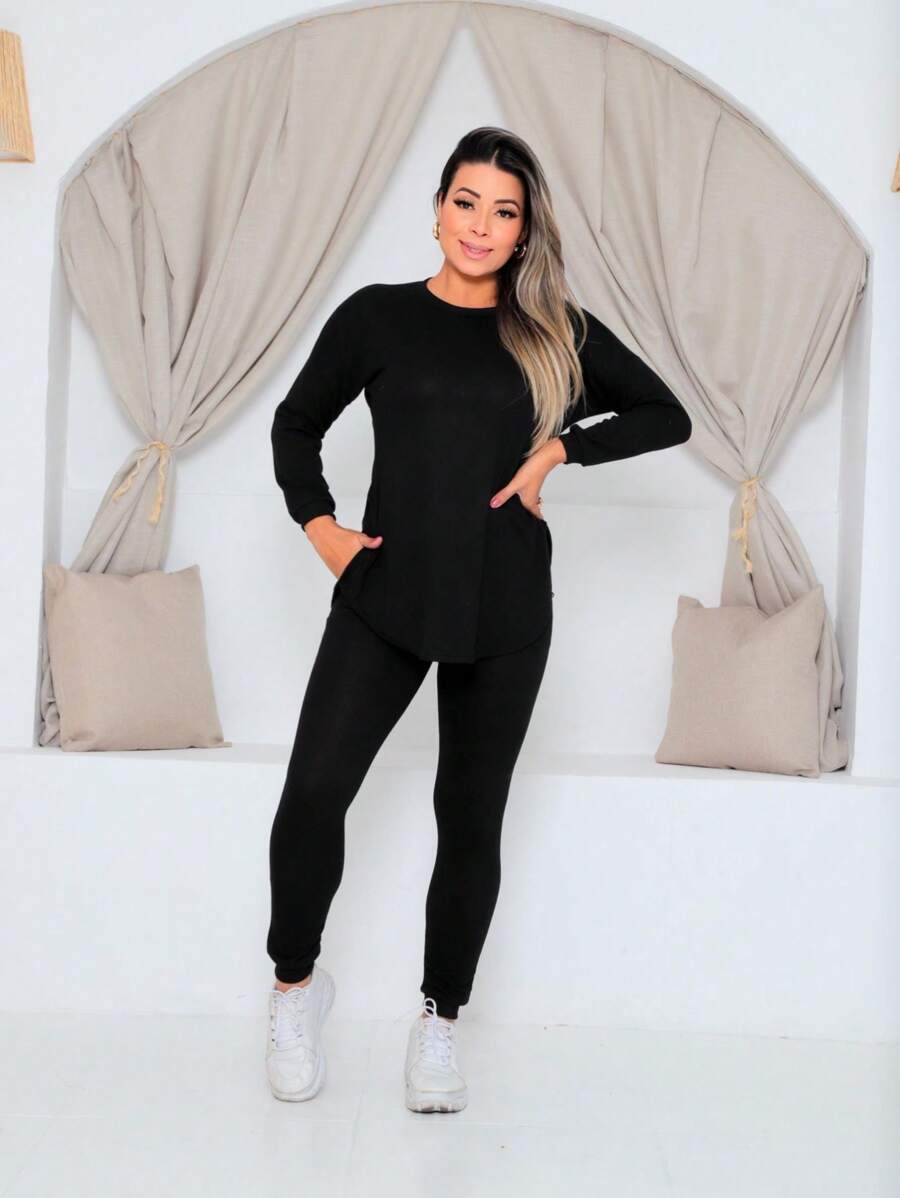 Women Two-Piece Outfits - 黑色 - 查看 1
