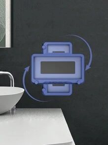 1pc Waterproof Anti-Fog Bathroom Phone Holder, Rotating/Fixed No-Drill Wall-Mount Phone Stand For Shower Video, Fit For Phones 6.5 Inches Or Less, Touch Screen Compatible Bathroom Decor Fall Decor Bathroom Accessories Bathroom Organizer Back To School