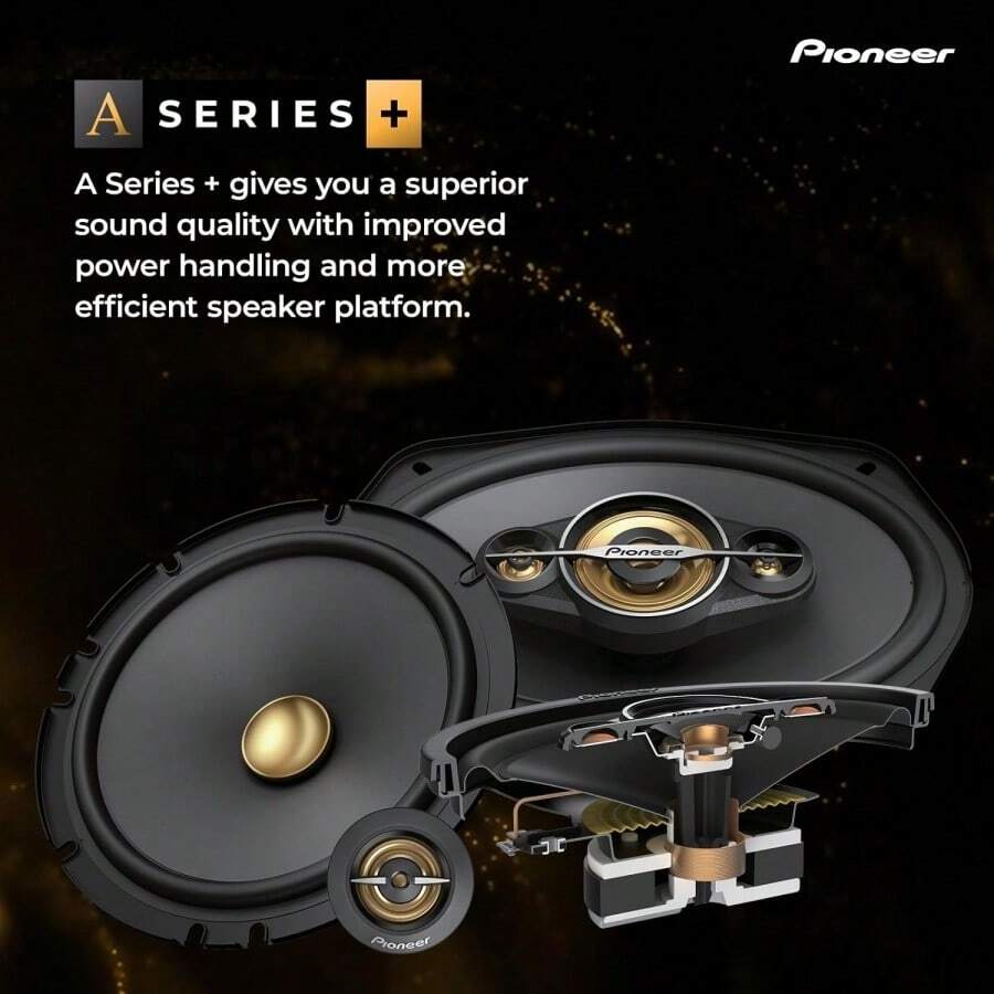 Pioneer 2Way Component Car Speakers 6x9 Oval Clear Sound Easy