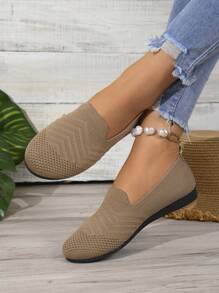 Women's Comfortable Breathable Slip-On Flat Casual Sport Shoes, Latest Design, Non-Slip Outsole