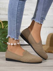 Women's Comfortable Breathable Slip-On Flat Casual Sport Shoes, Latest Design, Non-Slip Outsole
