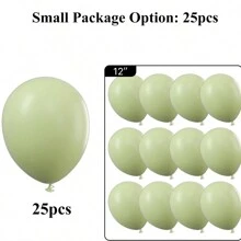 50个12英寸生日派对气球，毕业典礼，丛林探险，野外派对装饰 - 橄欖綠 - 查看 6