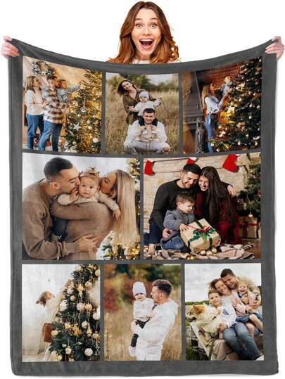 Coperta personalizzata con 8 foto e collage di testo, regalo personalizzato per compleanno/anniversario/matrimonio/Ognissanti/Natale per fidanzato/fidanzata/coppie, morbida, calda e confortevole, personalizzata, unica, idea regalo ideale per lui, lei, papà, mamma, famiglia, amici, animali domestici per anniversari, San Valentino, Festa della mamma, compleanni, Festa del papà, laurea, matrimoni, Natale, inaugurazione casa, divano, letto, auto, camera da letto, soggiorno, amore eterno