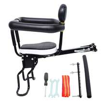 Asiento de seguridad para niños para bicicleta, asiento delantero, asiento infantil para bicicleta de montaje, asiento con respaldo para bicicletas de montaña de hasta 25 kg de 6 meses a 3 años - Negro - Ver 8