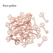 50pcs/Pack Vintage Alloy Key Shaped Pendant For Necklace DIY Jewelry Making Accessories - Pendants - View 9