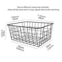 1pc/2pcs Rose Gold Storage Basket Cloth Desktop Snack Iron Storage Basket - Multicolor - View 2